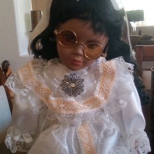 Black beautiful porcelain doll